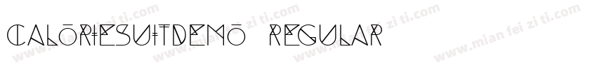 CalorieSuitDEMO Regular字体转换